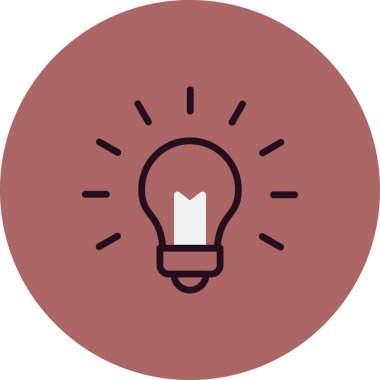 fikir vektör çizimi, ampul işareti