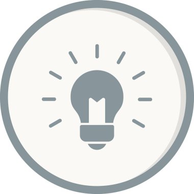 fikir vektör çizimi, ampul işareti