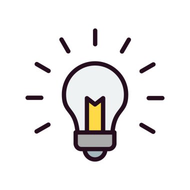 fikir vektör çizimi, ampul işareti