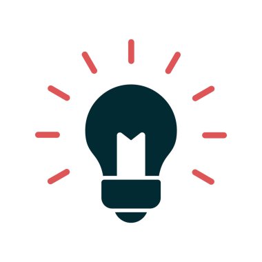 fikir vektör çizimi, ampul işareti