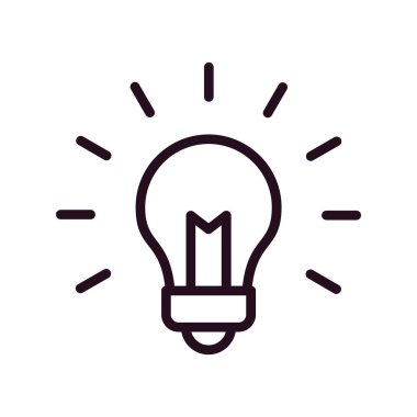 fikir vektör çizimi, ampul işareti