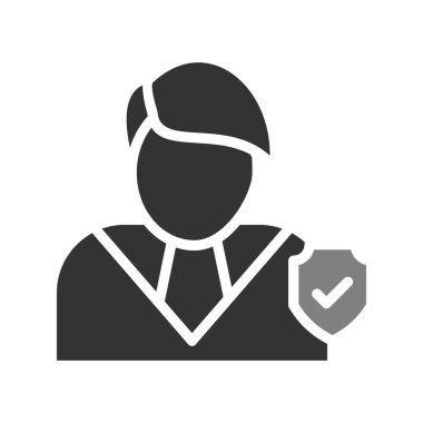 Sigorta aracı basit simge, vektör illüstrasyonu