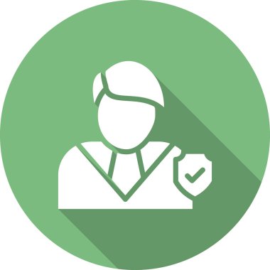 Sigorta aracı basit simge, vektör illüstrasyonu