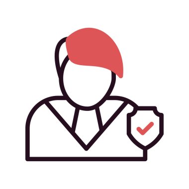 Sigorta aracı basit simge, vektör illüstrasyonu