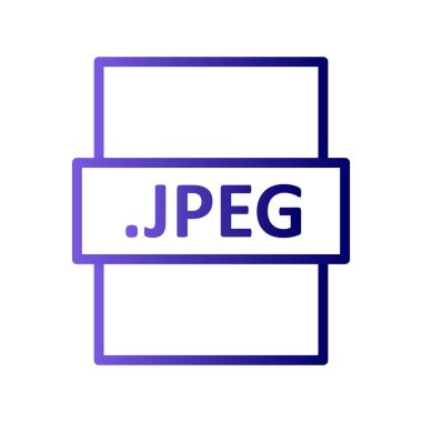 JPEG dijital dosyasının vektör illüstrasyonu modern simge