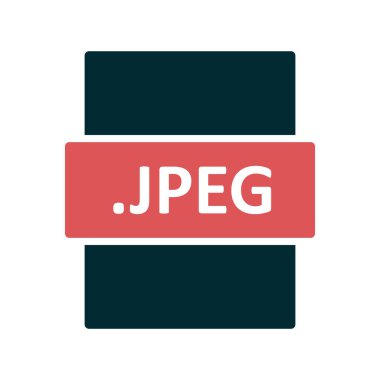 JPEG dijital dosyasının vektör illüstrasyonu modern simge