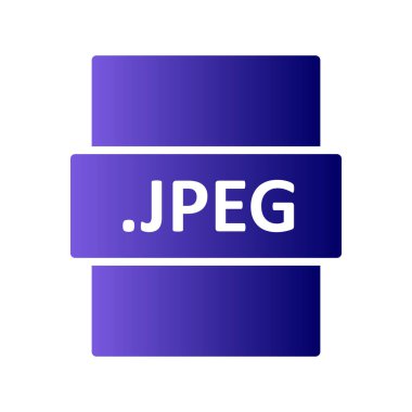 JPEG dijital dosyasının vektör illüstrasyonu modern simge