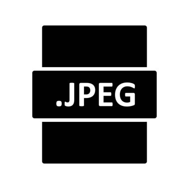 JPEG dijital dosyasının vektör illüstrasyonu modern simge