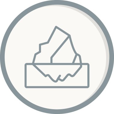 Buzdağı basit simgesi, vektör illüstrasyonu