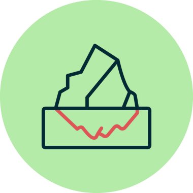 Buzdağı basit simgesi, vektör illüstrasyonu