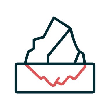 Buzdağı basit simgesi, vektör illüstrasyonu