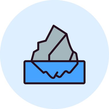 Buzdağı basit simgesi, vektör illüstrasyonu