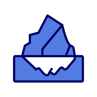 Buzdağı basit simgesi, vektör illüstrasyonu