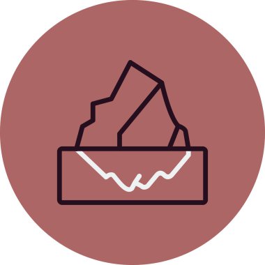 Buzdağı basit simgesi, vektör illüstrasyonu