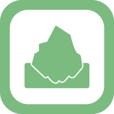 Buzdağı basit simgesi, vektör illüstrasyonu