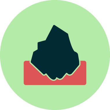 Buzdağı basit simgesi, vektör illüstrasyonu