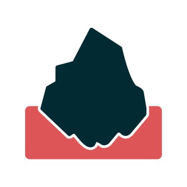 Buzdağı basit simgesi, vektör illüstrasyonu