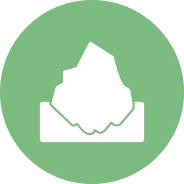 Buzdağı basit simgesi, vektör illüstrasyonu