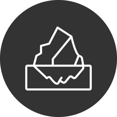 Buzdağı basit simgesi, vektör illüstrasyonu