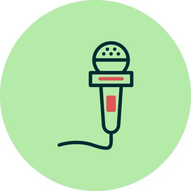 mikrofon simgesi, vektör illüstrasyonu 