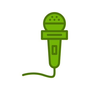 mikrofon simgesi, vektör illüstrasyonu 