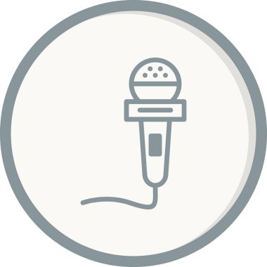 mikrofon simgesi, vektör illüstrasyonu 