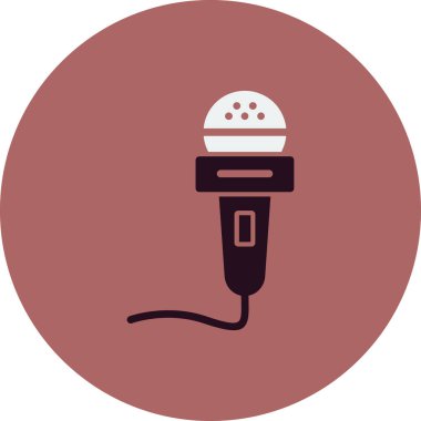 mikrofon simgesi, vektör illüstrasyonu 