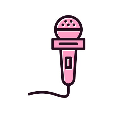 mikrofon simgesi, vektör illüstrasyonu 