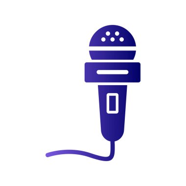 mikrofon simgesi, vektör illüstrasyonu 