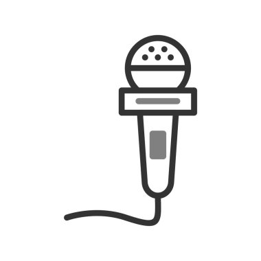 mikrofon simgesi, vektör illüstrasyonu 