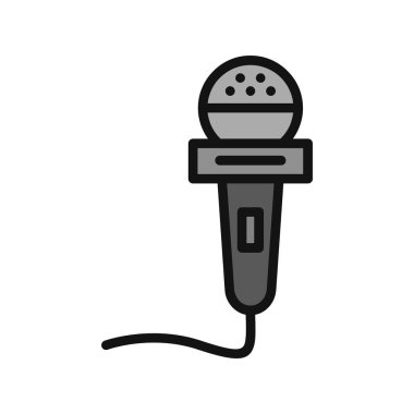 mikrofon simgesi, vektör illüstrasyonu 