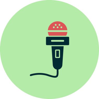 mikrofon simgesi, vektör illüstrasyonu 