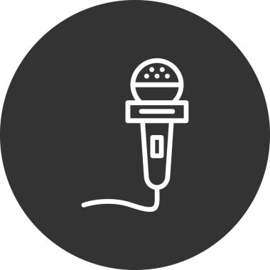 mikrofon simgesi, vektör illüstrasyonu 