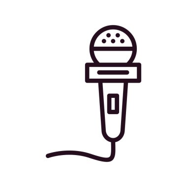 mikrofon simgesi, vektör illüstrasyonu 