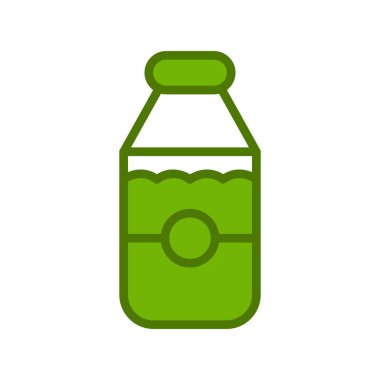 süt şişesi ikon vektörü. İnce çizgi işareti. İzole edilmiş kontür sembolü gösterimi