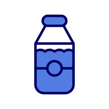 süt şişesi ikon vektörü. İnce çizgi işareti. İzole edilmiş kontür sembolü gösterimi