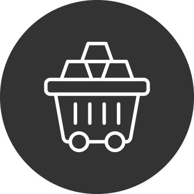 Alışveriş arabası simgesi vektör illüstrasyon grafik tasarımı