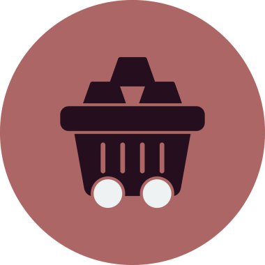 Alışveriş arabası simgesi vektör illüstrasyon grafik tasarımı