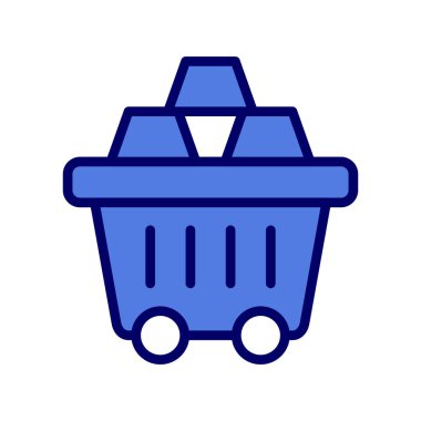 Alışveriş arabası simgesi vektör illüstrasyon grafik tasarımı