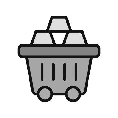 Alışveriş arabası simgesi vektör illüstrasyon grafik tasarımı