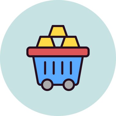 Alışveriş arabası simgesi vektör illüstrasyon grafik tasarımı