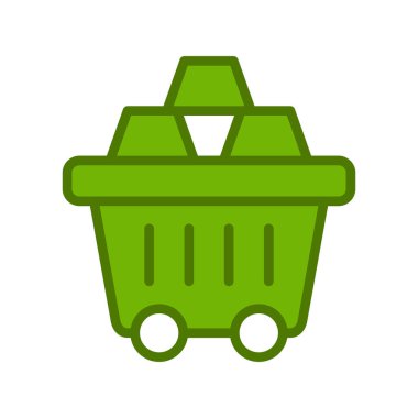 Alışveriş arabası simgesi vektör illüstrasyon grafik tasarımı