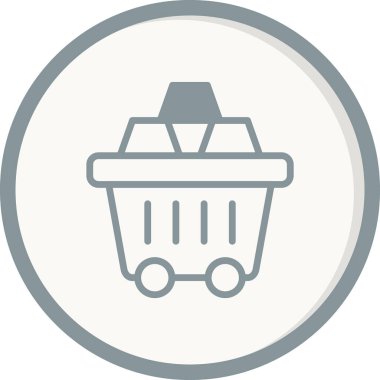 Alışveriş arabası simgesi vektör illüstrasyon grafik tasarımı