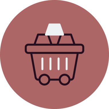 Alışveriş arabası simgesi vektör illüstrasyon grafik tasarımı