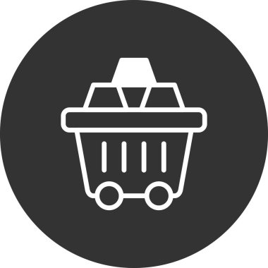 Alışveriş arabası simgesi vektör illüstrasyon grafik tasarımı