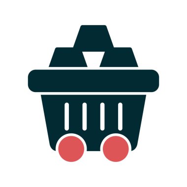 Alışveriş arabası simgesi vektör illüstrasyon grafik tasarımı