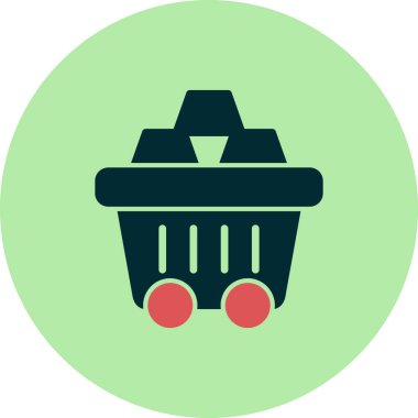 Alışveriş arabası simgesi vektör illüstrasyon grafik tasarımı