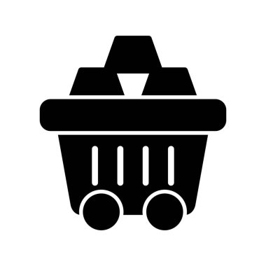 Alışveriş arabası simgesi vektör illüstrasyon grafik tasarımı