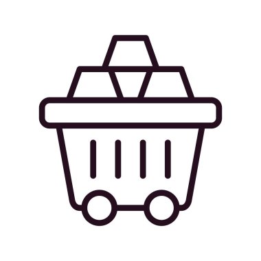 Alışveriş arabası simgesi vektör illüstrasyon grafik tasarımı
