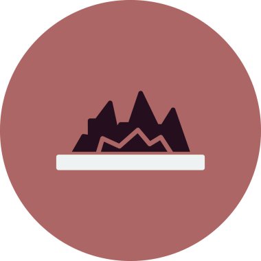 dağlar web simgesi çizimi 